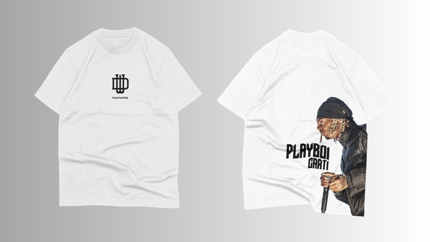 PLAYBOI CARTI - Oversize white premium T-shirt