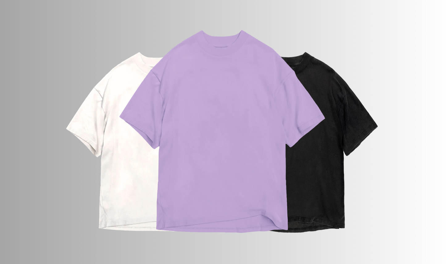 Plain oversize T-shirts combo (Pack of 3)