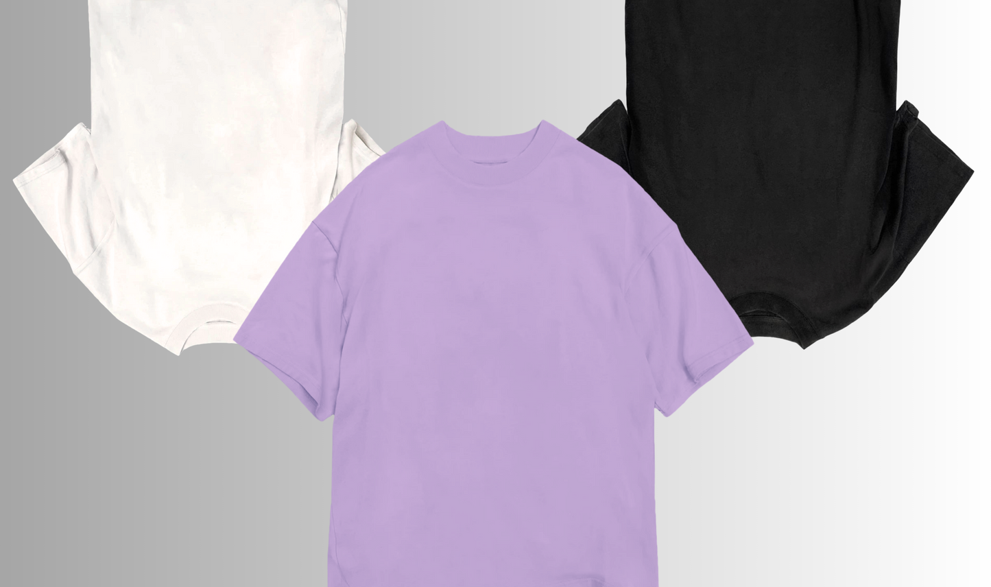 Plain oversize T-shirts combo (Pack of 3)