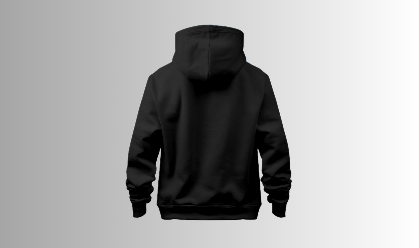 PLAIN BLACK - regular fit premium hoodie