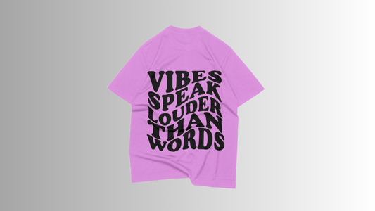 VIBES - Premium lavender oversize T-shirt