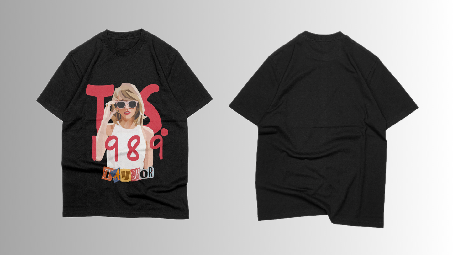 Taylor swift 1989- Premiium black oversize T-shirt