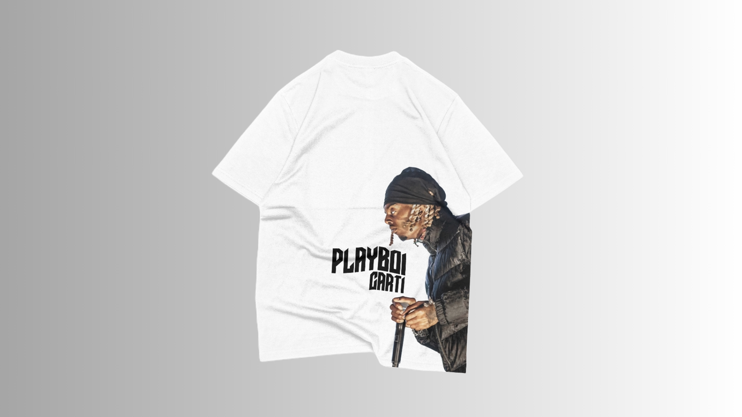 PLAYBOI CARTI - Oversize white premium T-shirt